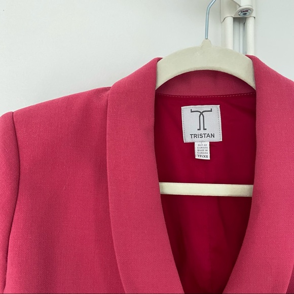 TRISTAN Pink Cropped Blazer -Size XS - Picture 3 of 3